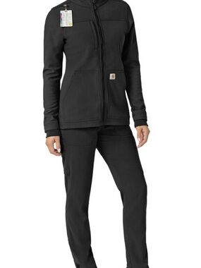 NWT Carhartt Women's Rugged Flex Peak Bonded Fleece Scrub Jacket